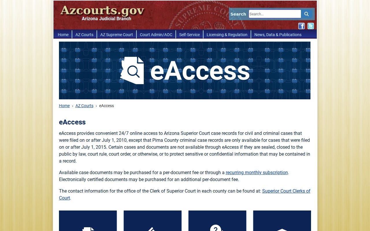 Sahuarita residents directory Arizona Superior Court eAccess