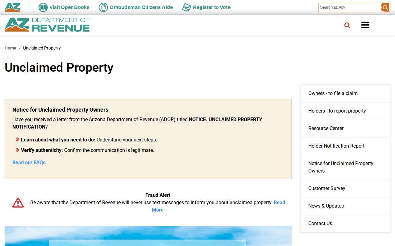 Sahuarita residents directory Arizona unclaimed property search